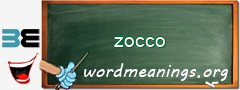 WordMeaning blackboard for zocco